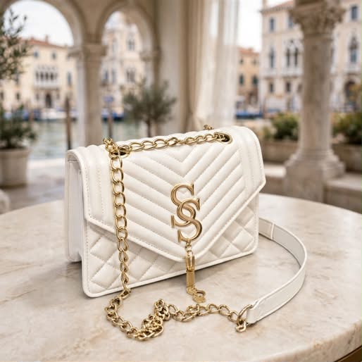 Mini Bag DMN LUSSO - Beige Elegante con Catena Dorata - Venezia