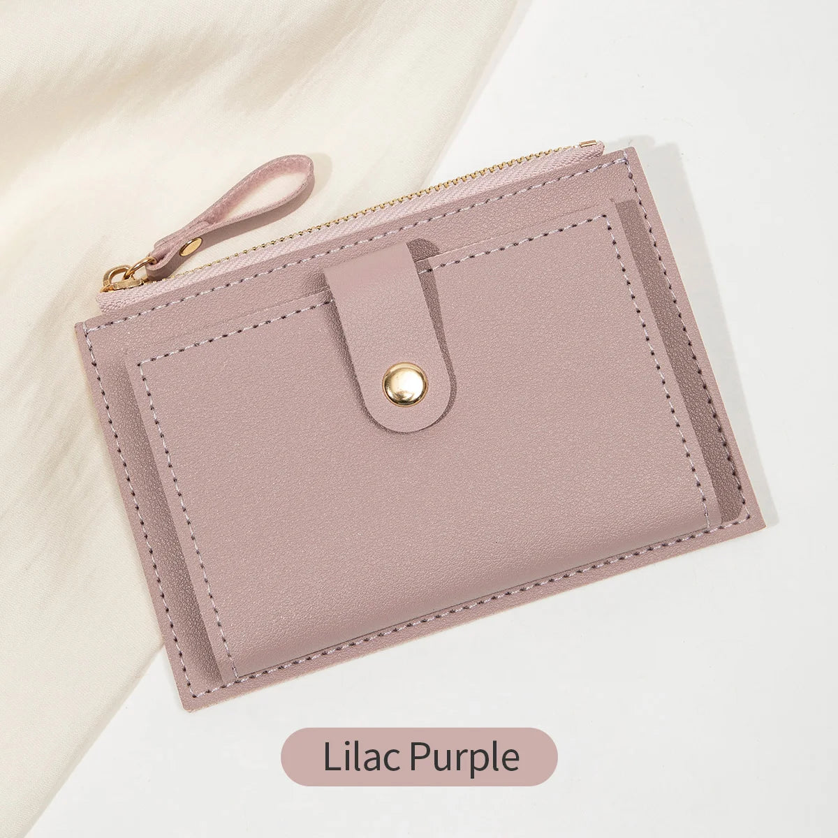 ITALIA Lusso - Mini Portafoglio Donna Retro Chic Compatto con Cerniera