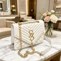 Mini Bag DMN LUSSO - Beige Elegante con Catena Dorata - Venezia