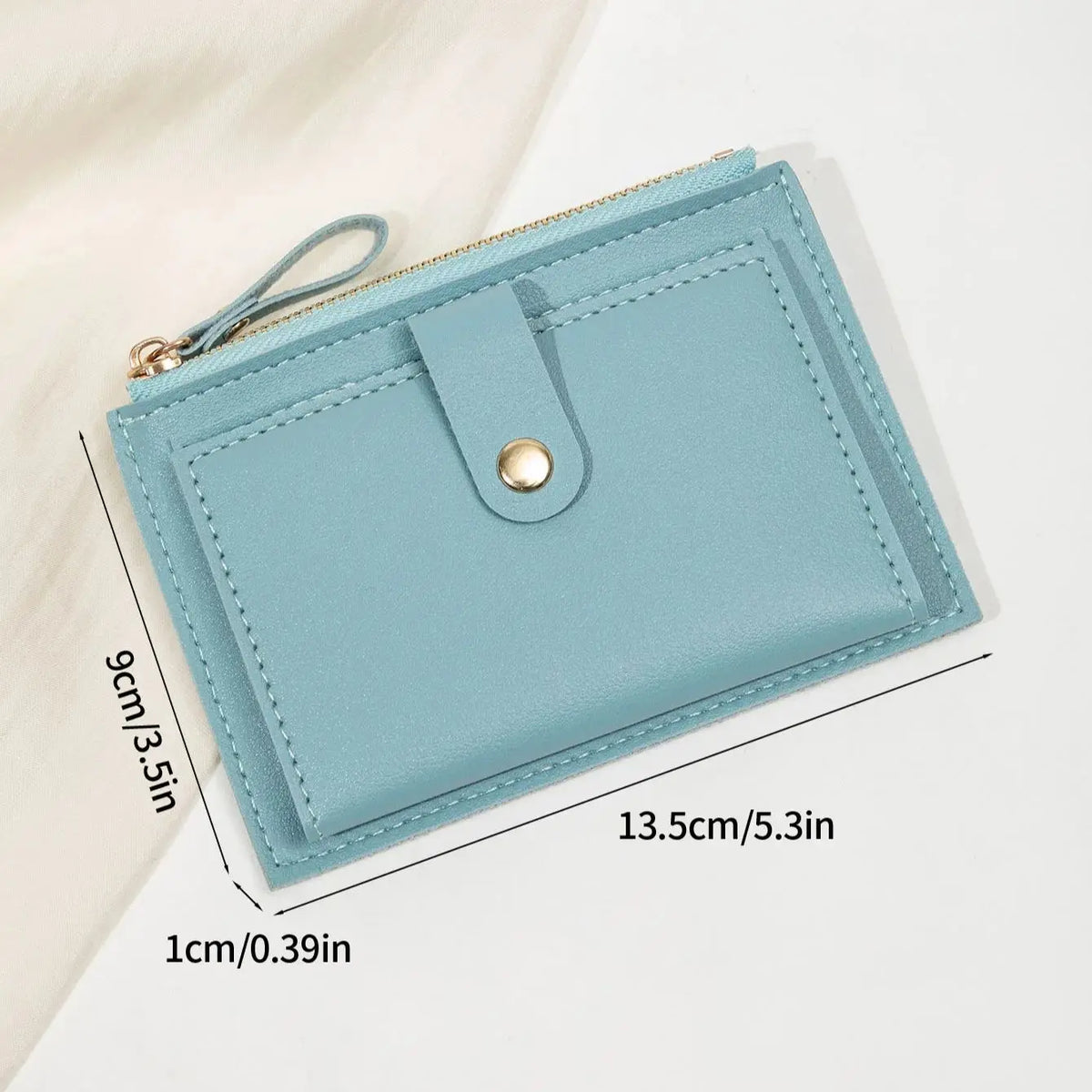 ITALIA Lusso - Mini Portafoglio Donna Retro Chic Compatto con Cerniera