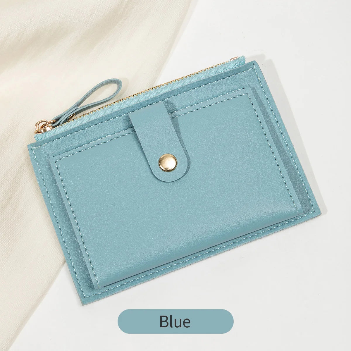 ITALIA Lusso - Mini Portafoglio Donna Retro Chic Compatto con Cerniera